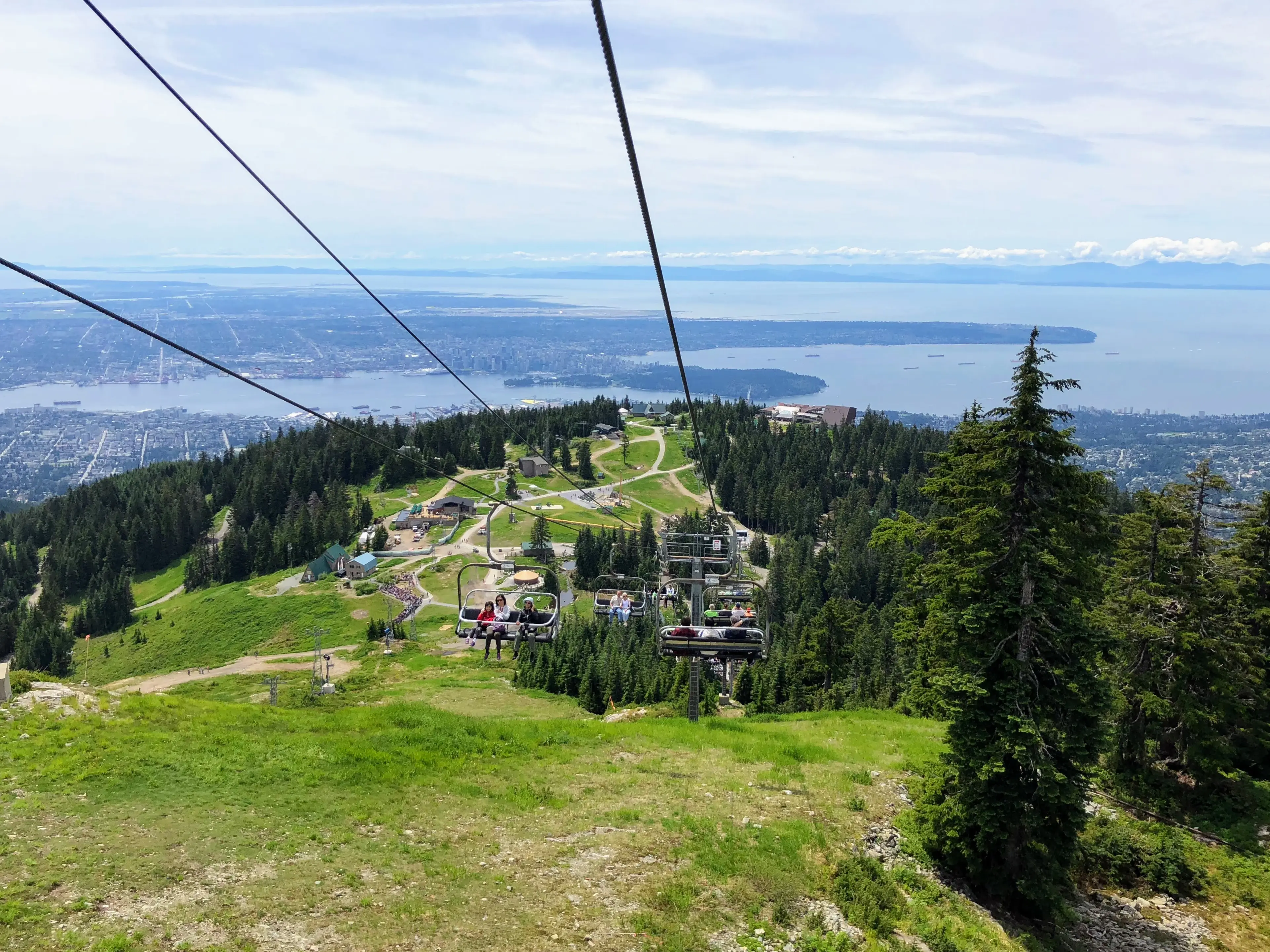 Vista do topo do Grouse Mountain