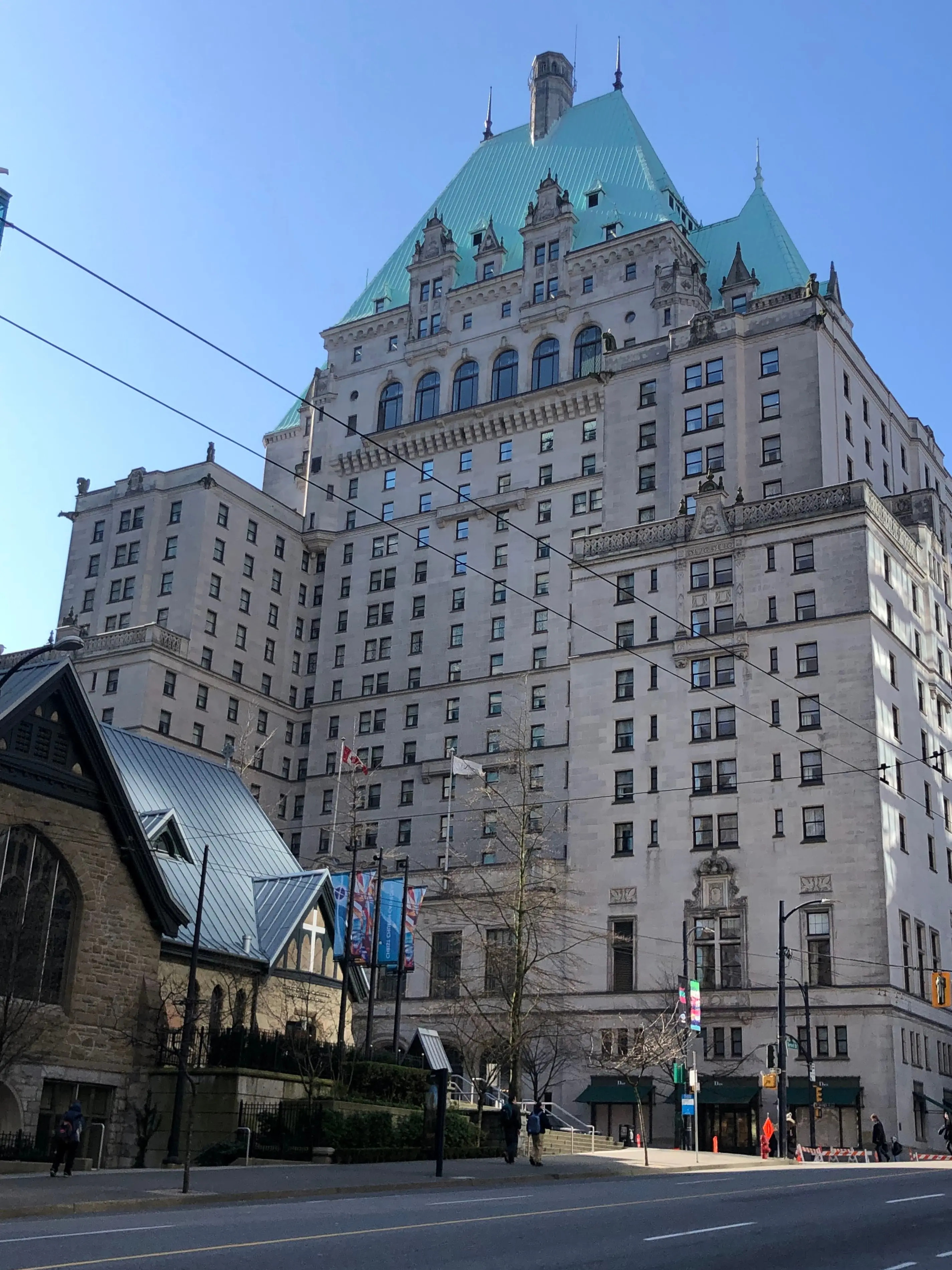 Fachada do histórico Hotel Vancouver