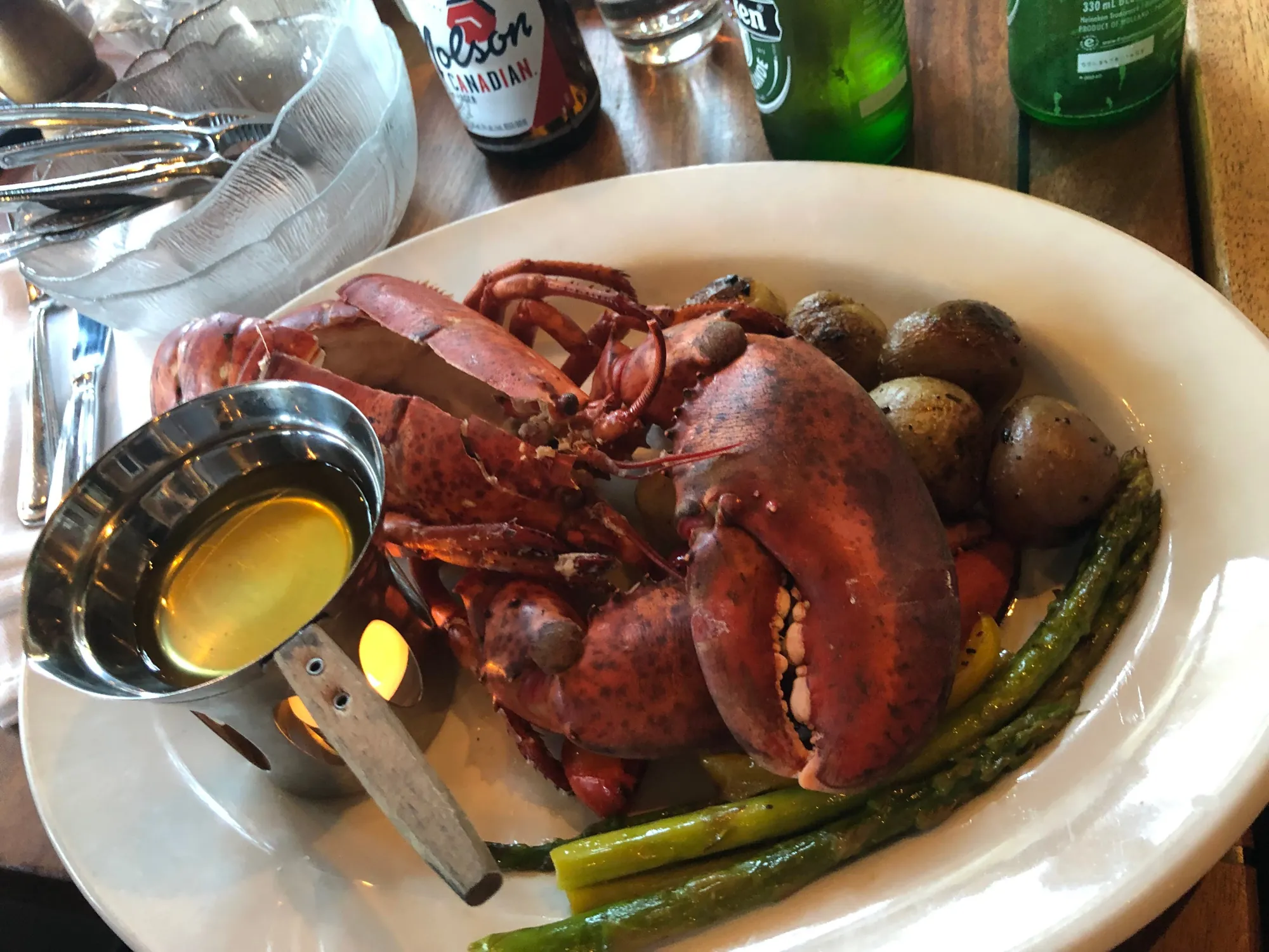 Lagosta no The Sandbar, em Granville Island